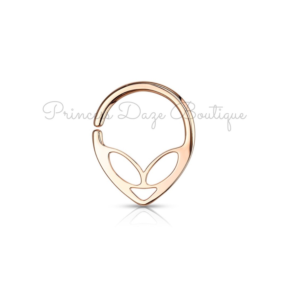 Alien Septum Ring‎ Rose Gold Hoop Piercing